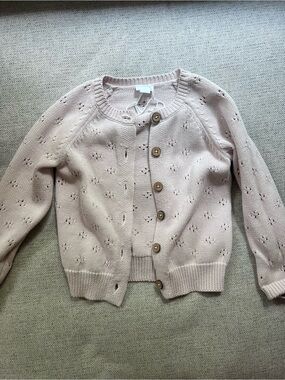 Jamie Kay Pale Pink Eyelet Cardigan